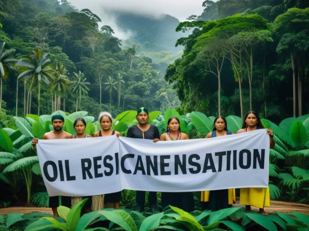 Activistas indígenas resisten exploración de petróleo en la selva, protegiendo áreas naturales vitales