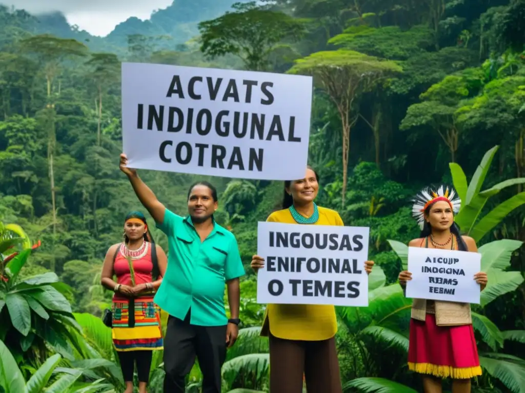 Activistas indígenas defienden la conservación de la biodiversidad en la exuberante selva tropical