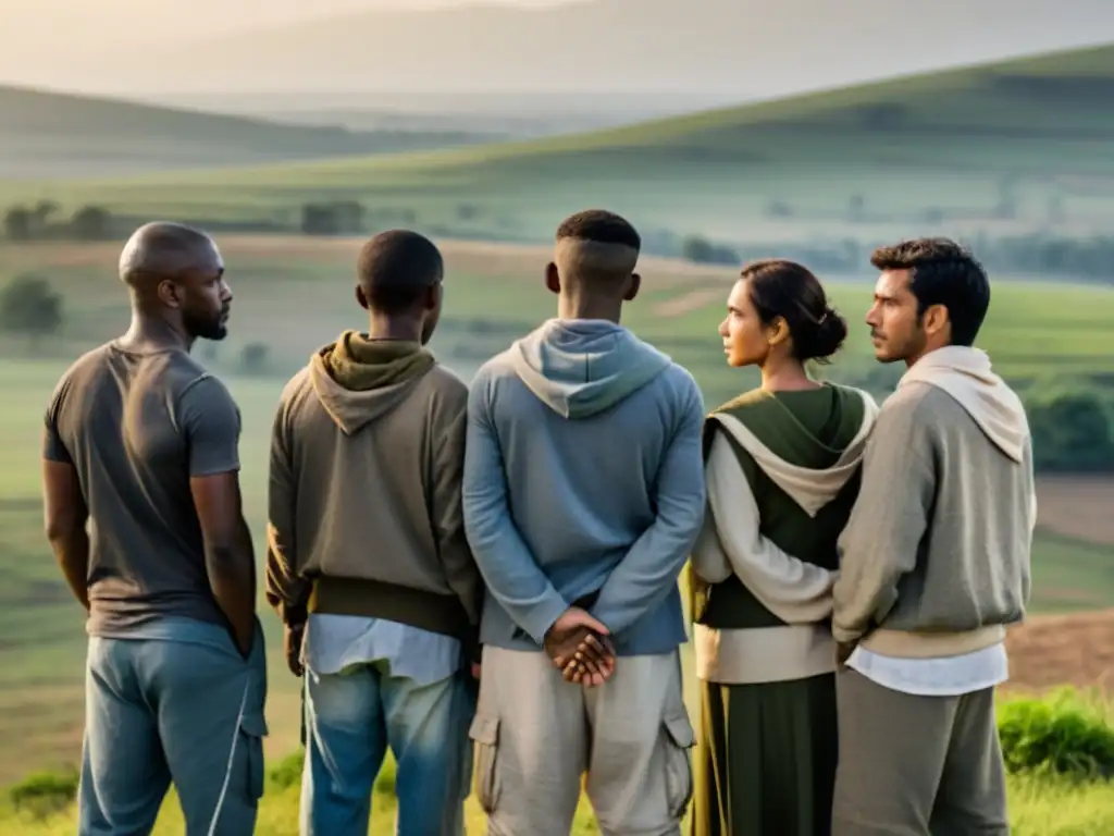 Un círculo de excombatientes, unidos y mirando hacia un futuro de paz en el campo