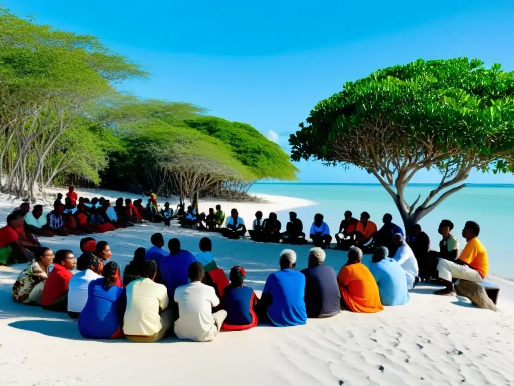 Una comunidad diversa se reúne en la costa para abordar estrategias de adaptación al cambio climático y compartir conocimientos tradicionales