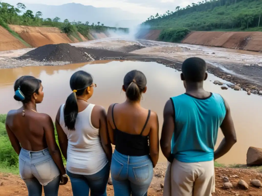 Comunidad indígena observa el impacto de la contaminación minera y derechos humanos en el río