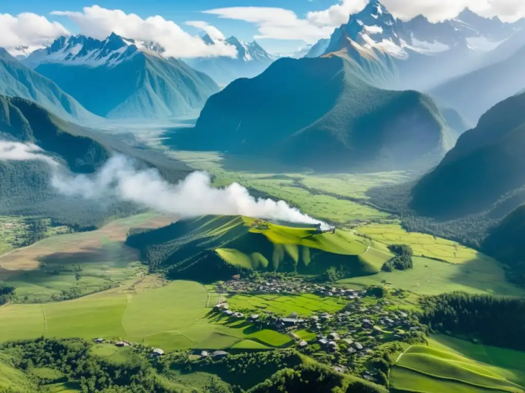 Valle montañoso con comunidad indígena autónoma, evolución sistemas políticos indígenas