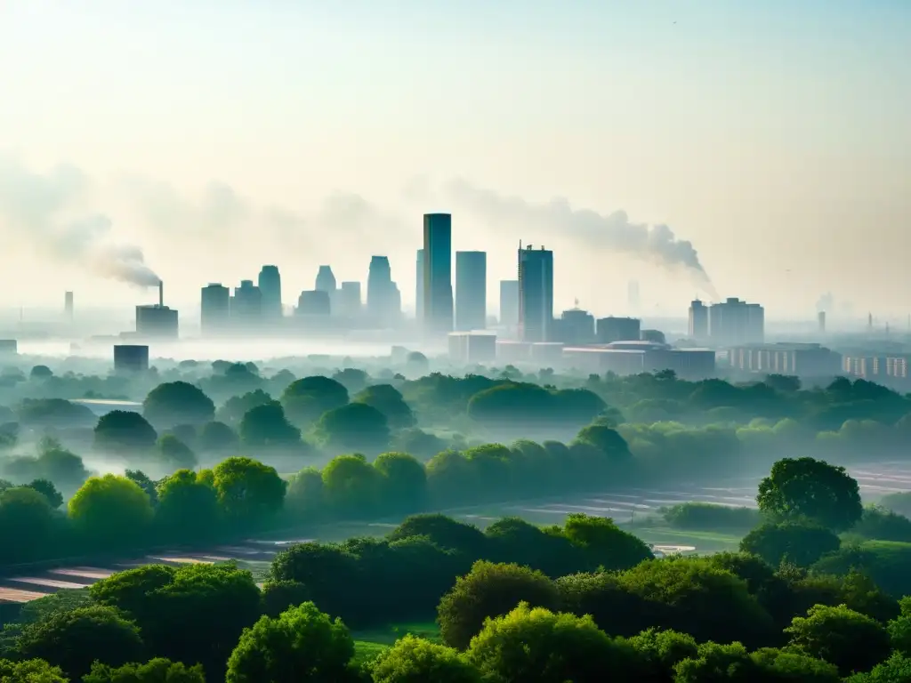 Contraste impactante entre la contaminación urbana y la belleza natural