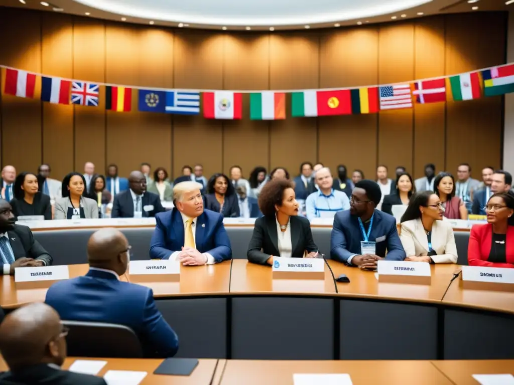 Delegados de diferentes países discuten la eliminación de la discriminación racial en una conferencia internacional