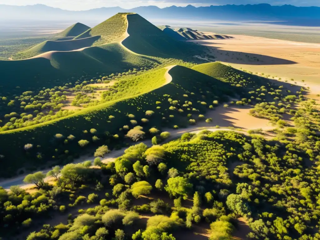 Amanecer sobre el desierto sagrado de Wirikuta en México, revelando su vasta belleza y rutas de peregrinación Huichol, en medio de conflictos mineros