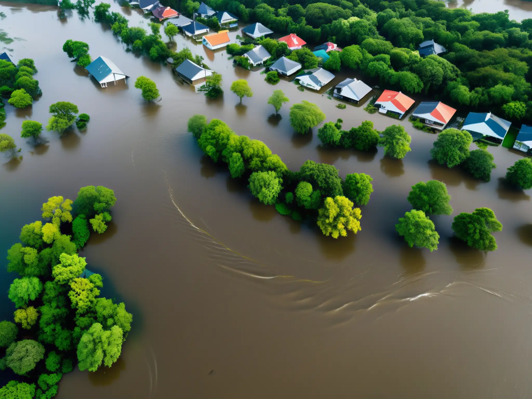 Devastadora inundación por cambio climático