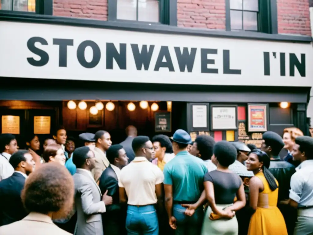 Diversa comunidad LGBTIQ+ muestra resistencia y solidaridad en los históricos disturbios de Stonewall en Nueva York, 1969