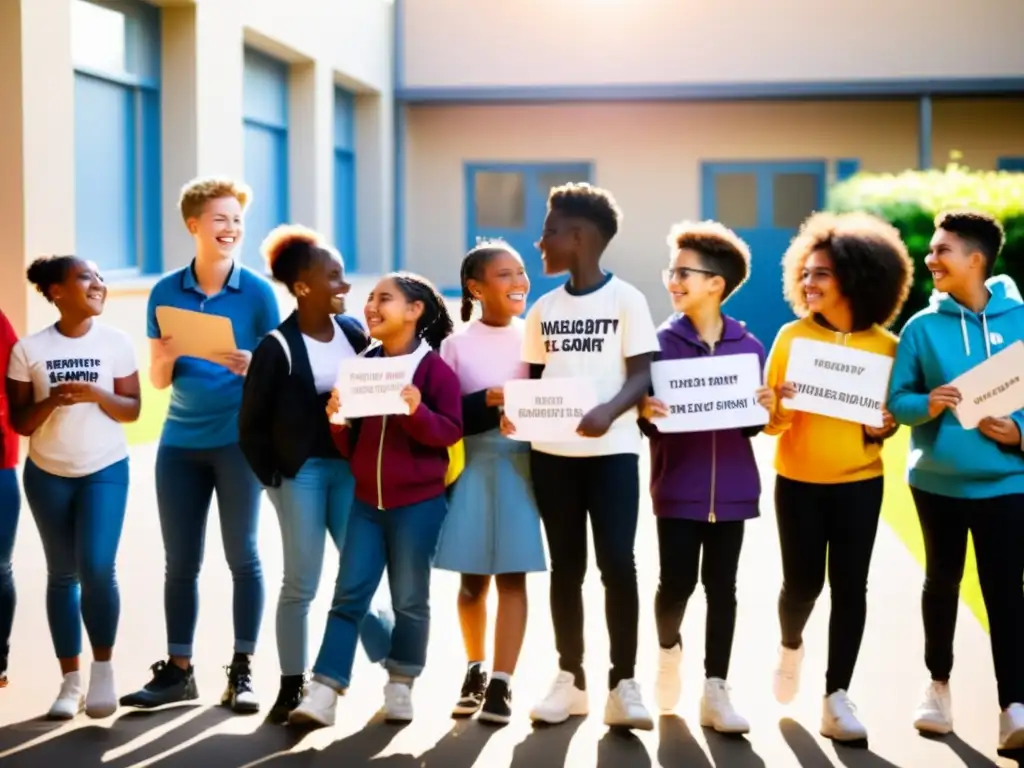 Diversidad y apoyo en el patio de la escuela