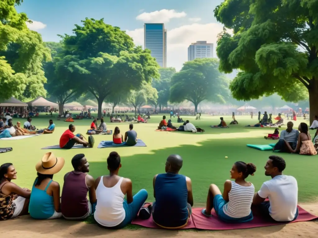 Diversidad social en un parque urbano: contraste entre el ocio y la lucha por el derecho al descanso en la pobreza