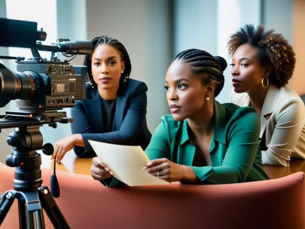 Mujeres empoderadas en la industria del cine: detrás de cámaras Un emocionante retrato documental de mujeres trabajando en la industria del cine, rompiendo estereotipos y buscando oportunidades