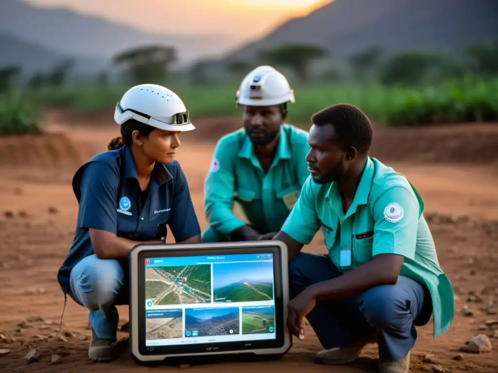 Equipo humanitario utiliza innovaciones tecnológicas para prevenir conflictos armados, colaborando en el control de drones sobre terreno afectado