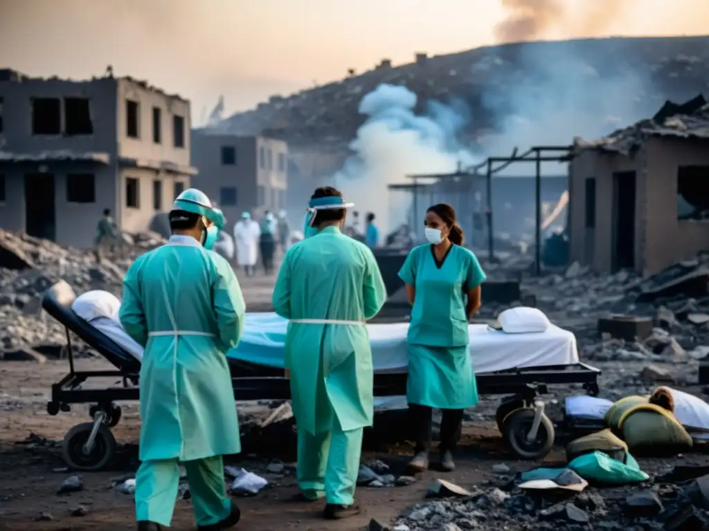 Equipo médico agotado pero decidido brinda ayuda humanitaria en zona de conflicto