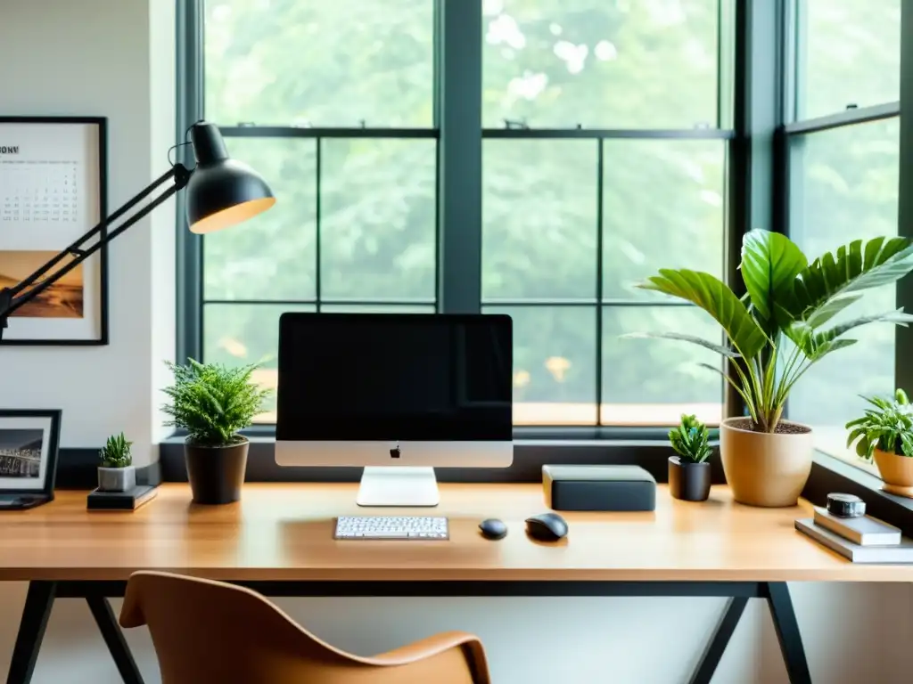 Un espacio de teletrabajo acogedor y productivo, con una decoración personal