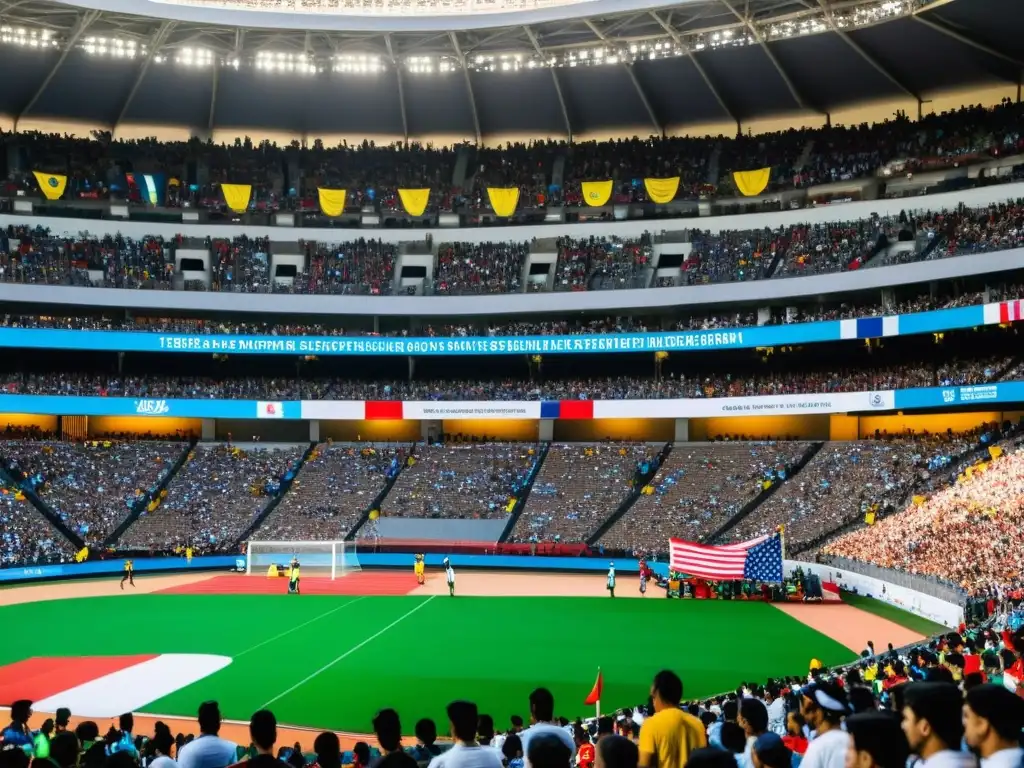 Contrastes en el estadio: Emoción y trabajo invisible Fans de diferentes orígenes celebran en el estadio mientras trabajadores migrantes limpian