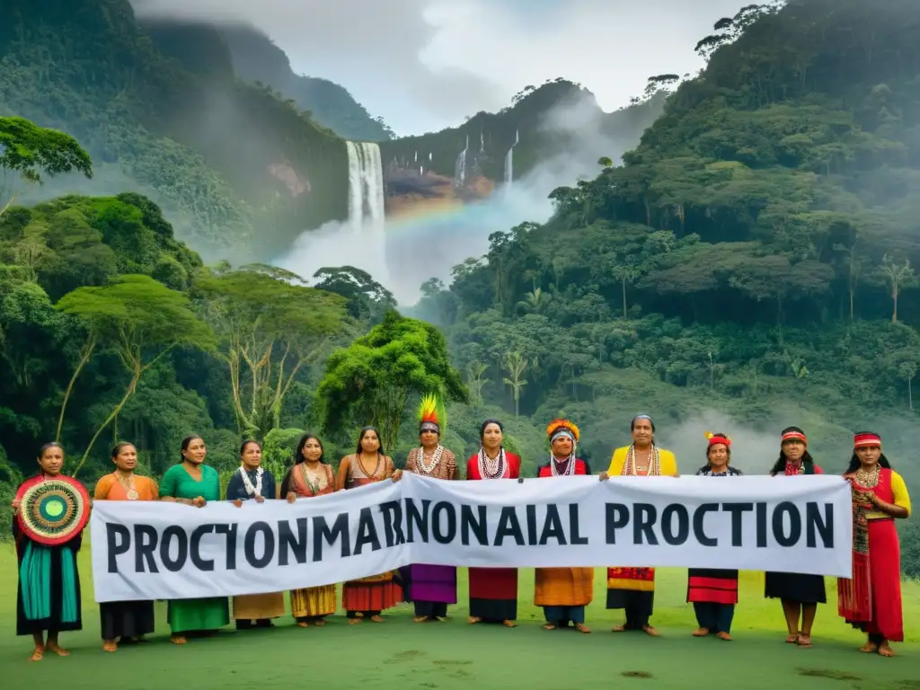 Un grupo de activistas indígenas defiende los derechos humanos y el activismo ambiental en la exuberante selva