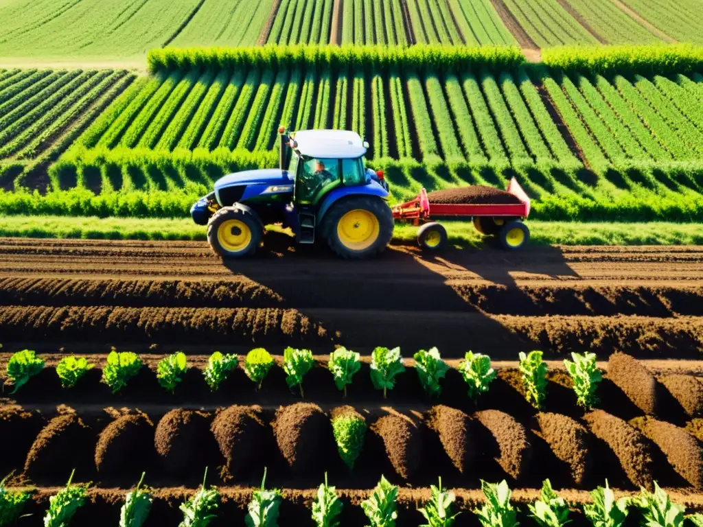 Un grupo de agricultores de diferentes generaciones y orígenes se reúnen en un campo agrícola verde, compartiendo conocimientos y experiencias