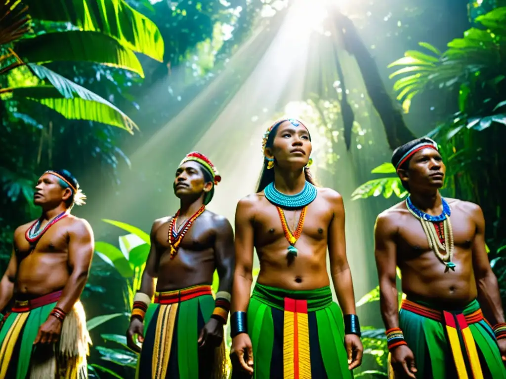 Grupo Kichwa Sarayaku danza en la exuberante selva amazónica, mostrando defensas de la Amazonía