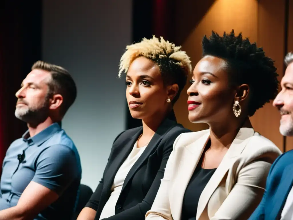 Panel LGBTIQ+: Pasión y Unidad en la Industria del Cine Un grupo diverso de actores y cineastas LGBTIQ+ participan en un apasionado panel sobre la representación LGBTIQ+ en el cine