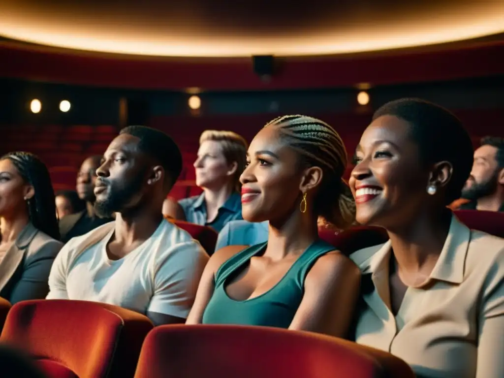Emociones auténticas: impacto del cine LGBTIQ+ Grupo diverso emocionado viendo representación LGBTIQ+ en el cine, conmueve