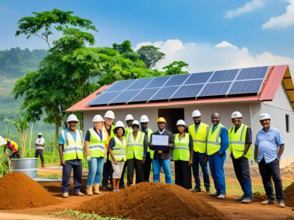 Un grupo diverso construye un futuro sostenible tras desastre natural