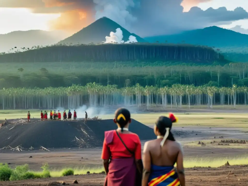 Grupo indígena observa devastación ambiental, destacando la Geopolítica del Cambio Climático y los Derechos Humanos