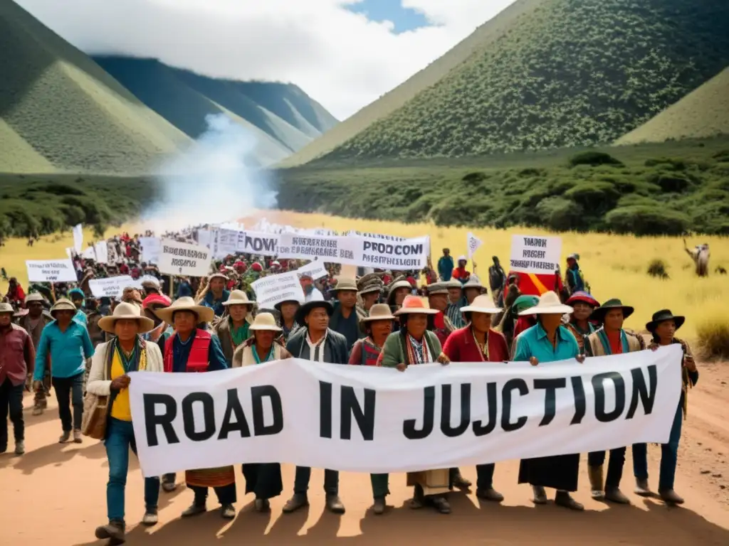 Grupo indígena protesta por derechos en TIPNIS, Bolivia