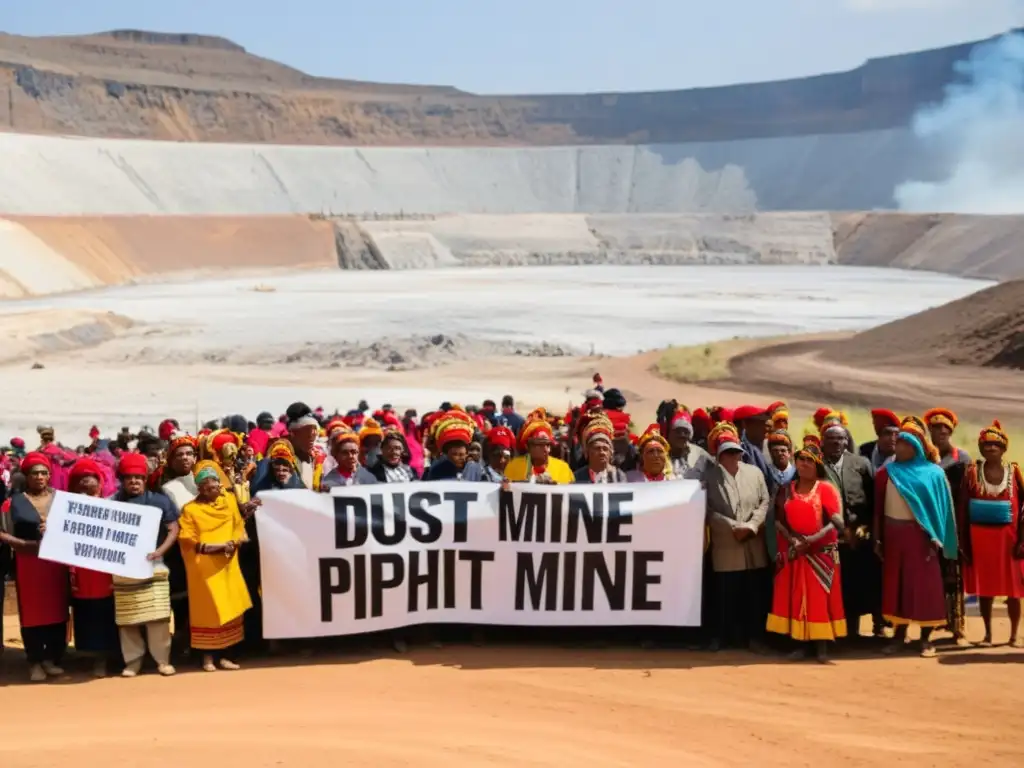 Grupo indígena protesta contra impacto ambiental y violaciones a los derechos humanos en mina