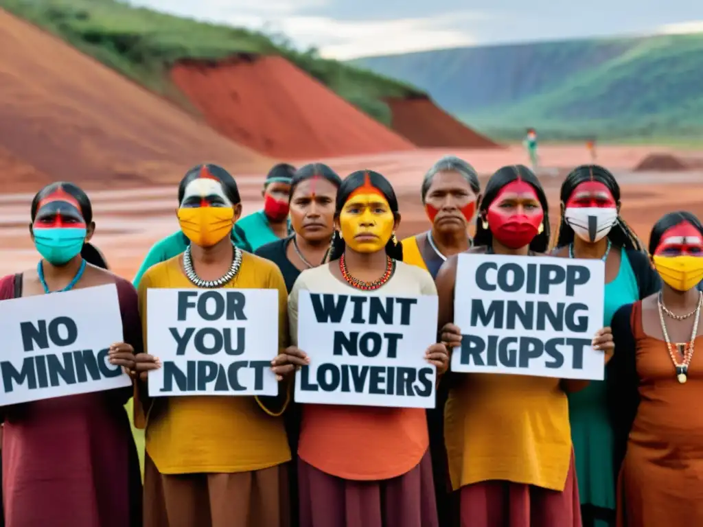 Grupo indígena protesta en mina de cobre por impacto ambiental y derechos humanos en desarrollo económico