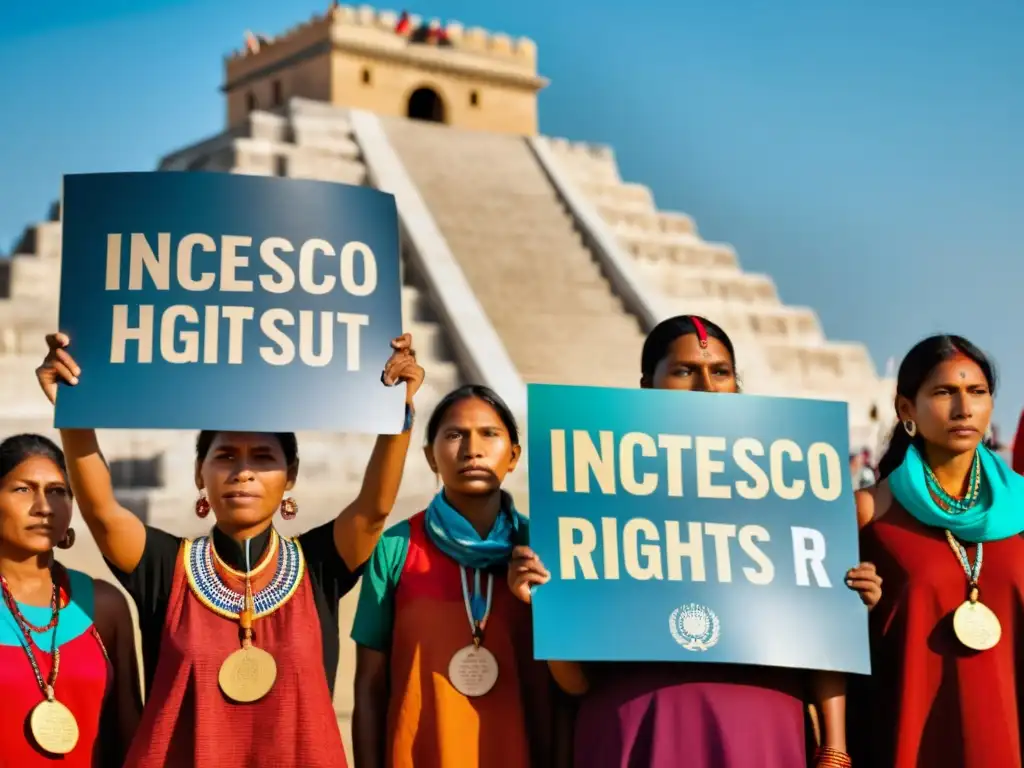 Grupo indígena protesta pacíficamente en sitio de Patrimonio Mundial de la UNESCO por sus derechos humanos y culturales