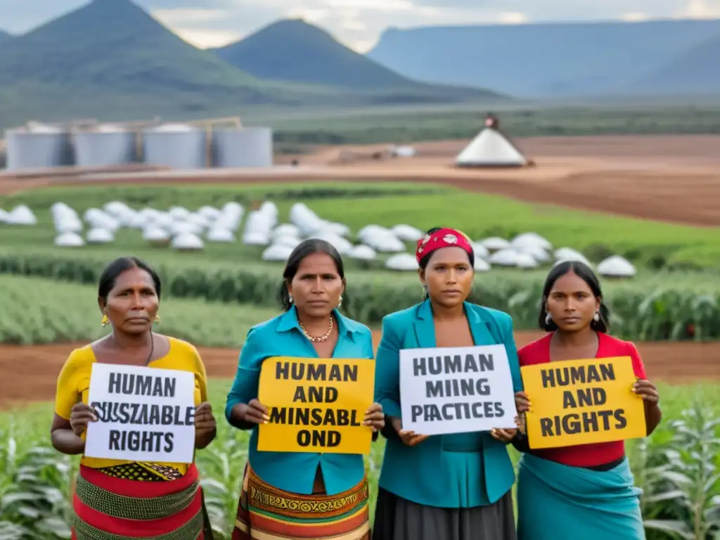 Un grupo de mujeres indígenas defiende los derechos humanos y la agricultura sostenible frente a una mina de fertilizantes