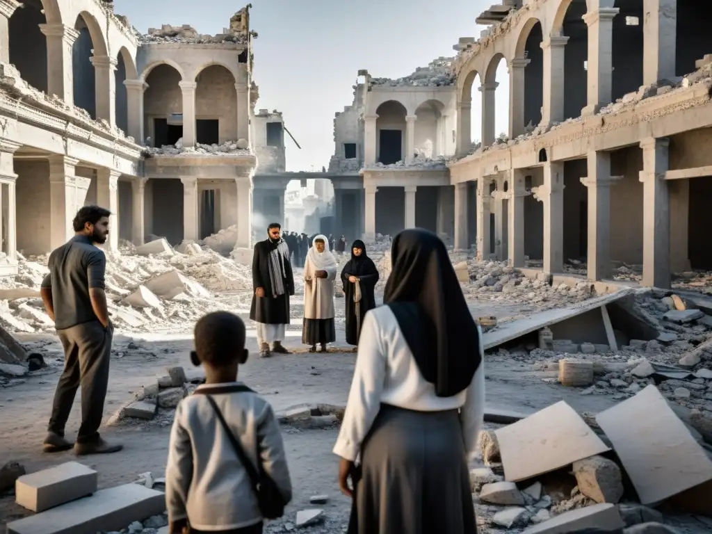 Grupo en ruinas de Medio Oriente, impactados por las repercusiones en los derechos humanos