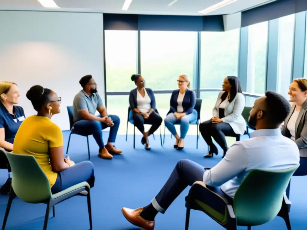 Grupo participa en taller de conciencia sobre salud mental en el trabajo empresas, fomentando apertura y comprensión