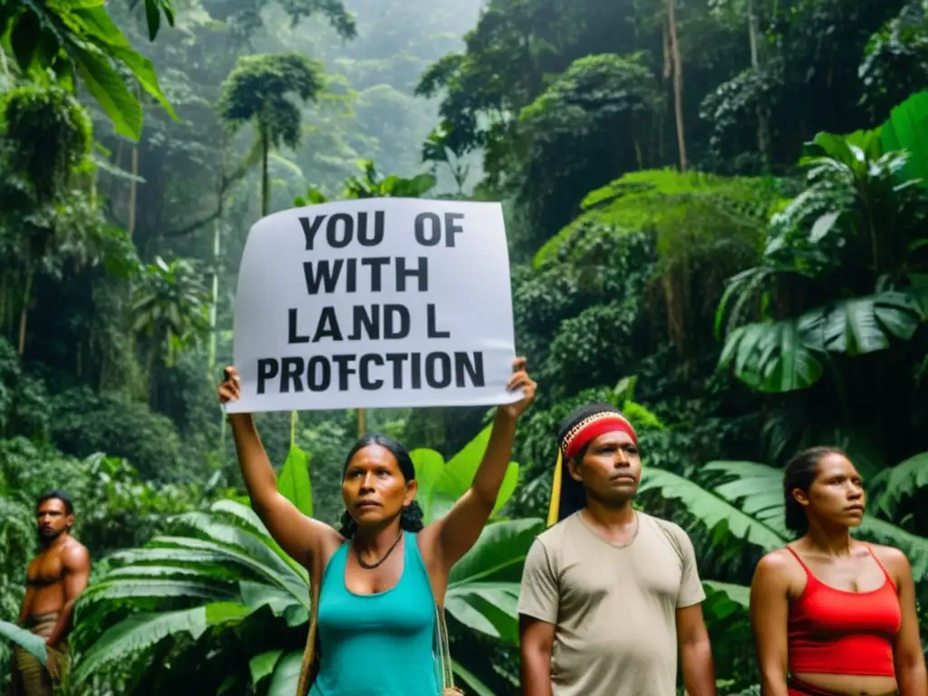 Grupo indígena defiende su tierra en la selva