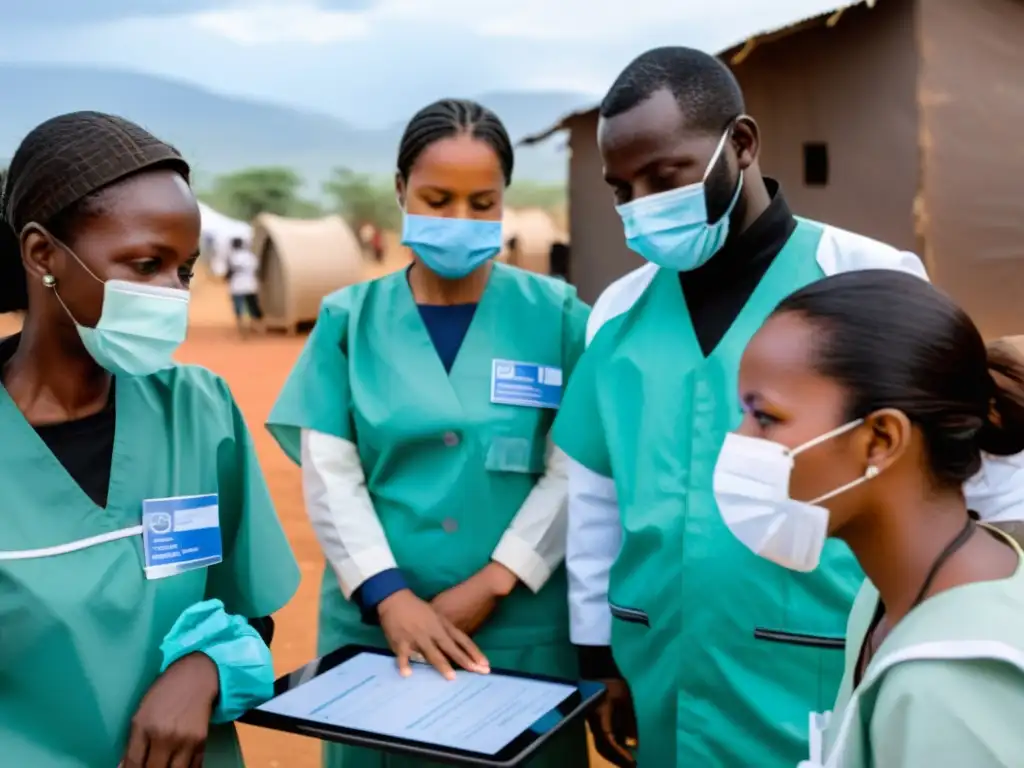 Grupo de trabajadores de la salud en zona de conflicto, usando data para mejorar salud