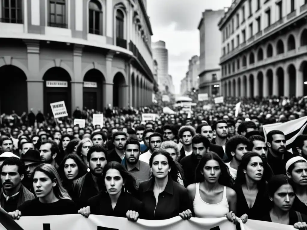 Un grupo de valientes manifestantes en Uruguay desafían la dictadura con expresiones culturales de protesta en las calles