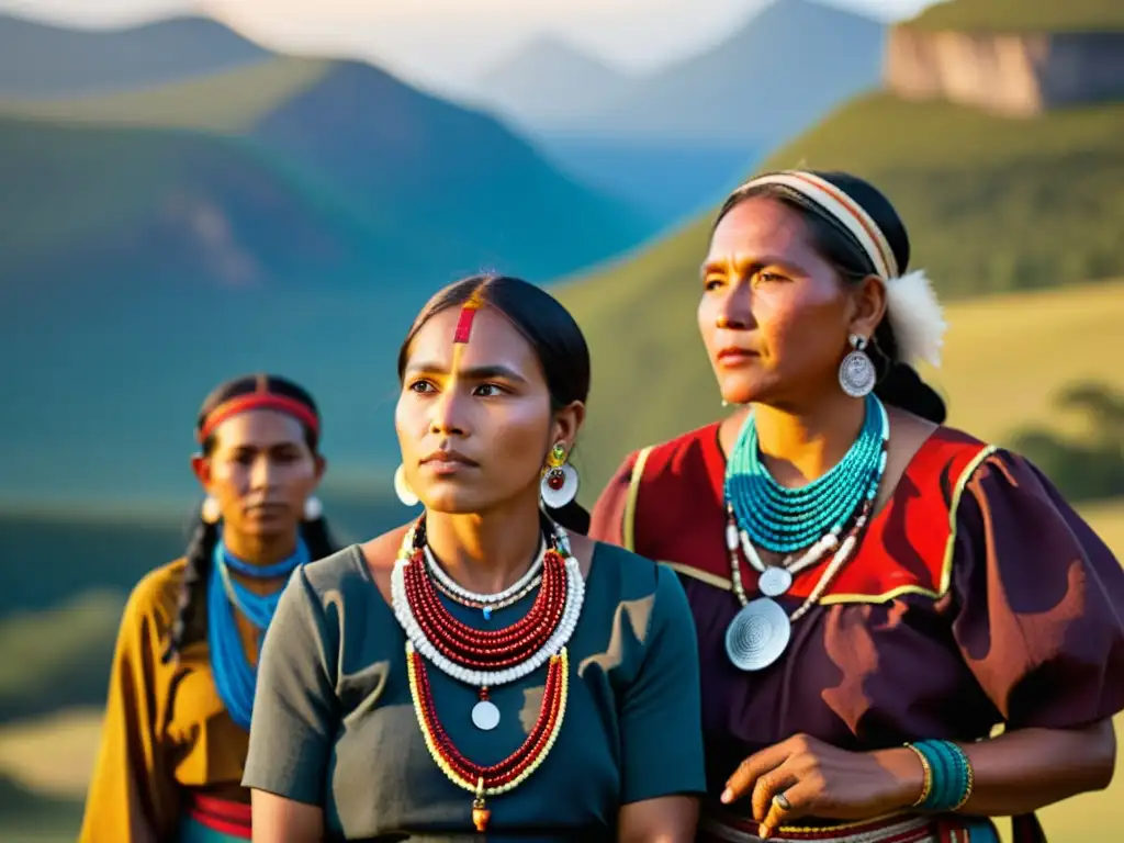 Imagen impactante de la contribución de los pueblos indígenas a través de sus tradiciones, colores vibrantes y paisajes naturales