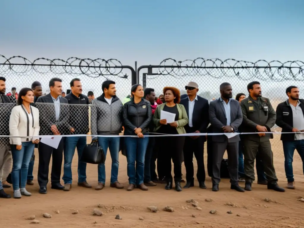 Imagen impactante de restricciones en la frontera, reflejando el impacto de las políticas extranjeras en la libertad local