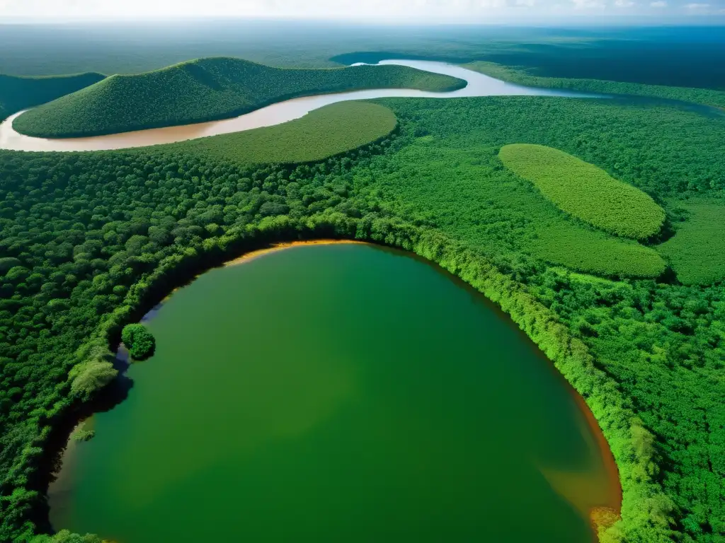 Imagen panorámica de impacto del Arco Minero del Orinoco, mostrando la exuberante naturaleza y la presencia industrial en armonía