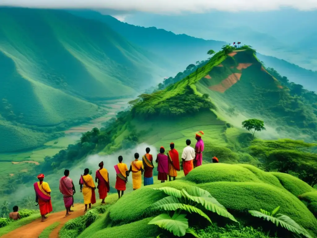 Imagen de los Dongria Kondh protegiendo su tierra ancestral en las colinas de Niyamgiri, India