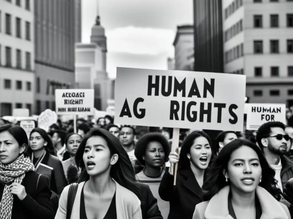 Una impactante manifestación por los derechos humanos en la ciudad