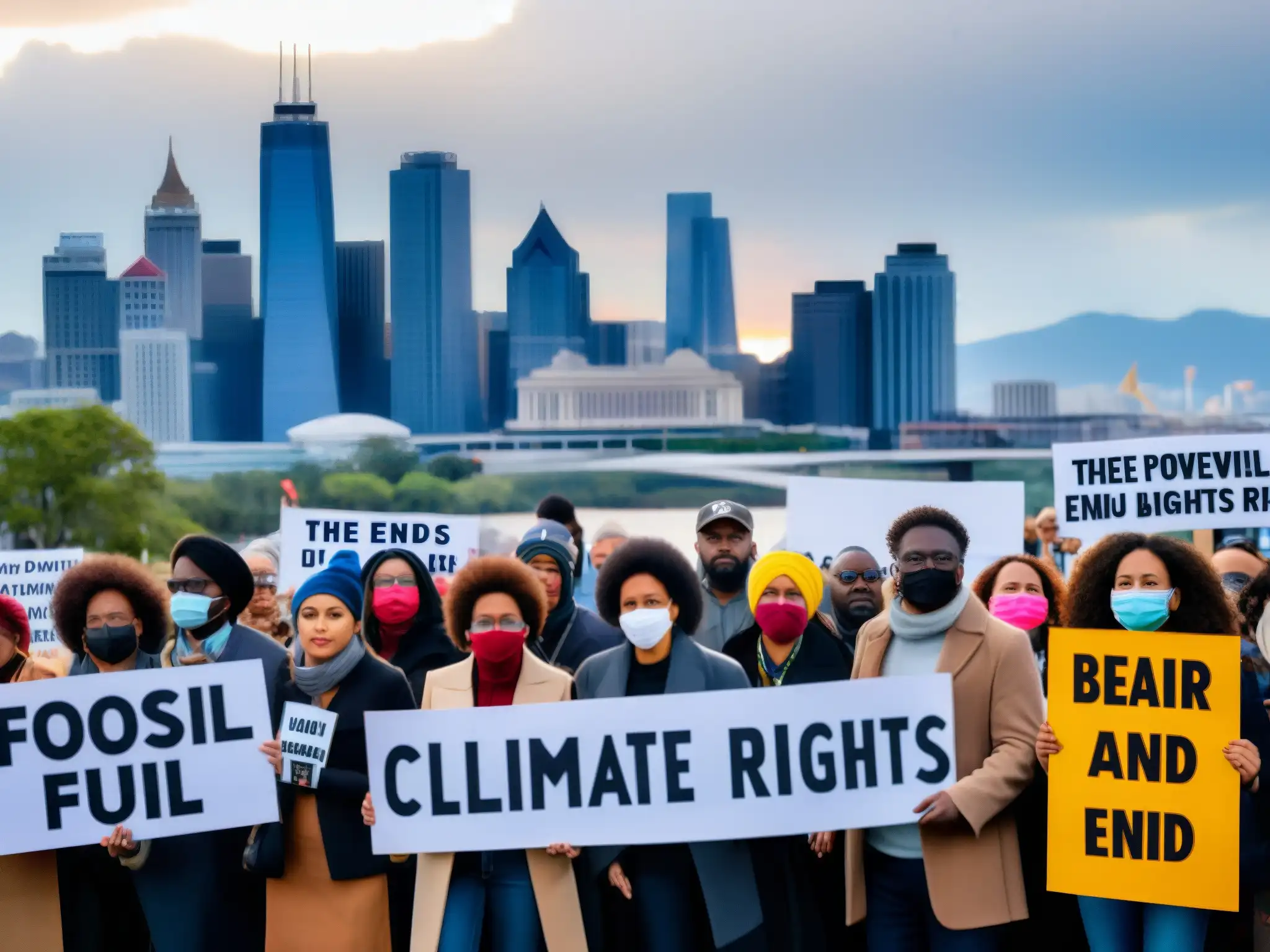 Una impactante protesta por la justicia climática y los derechos humanos en la ciudad