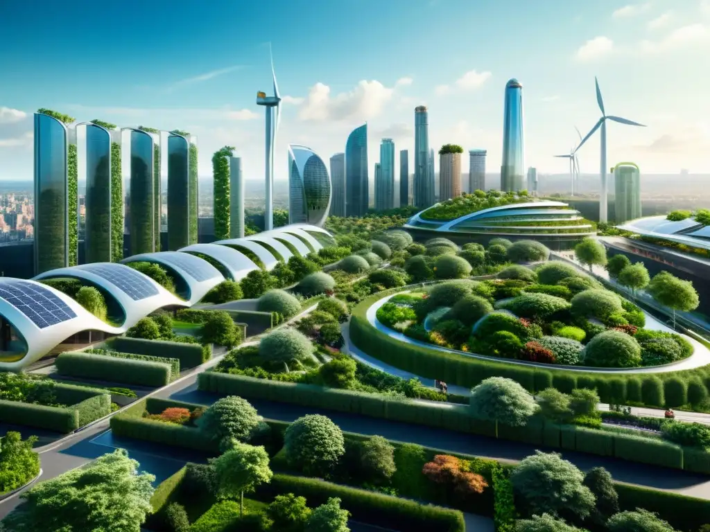 Innovaciones tecnológicas para combatir el cambio climático y promover derechos humanos a través de la integración de naturaleza en la arquitectura futurista de la ciudad