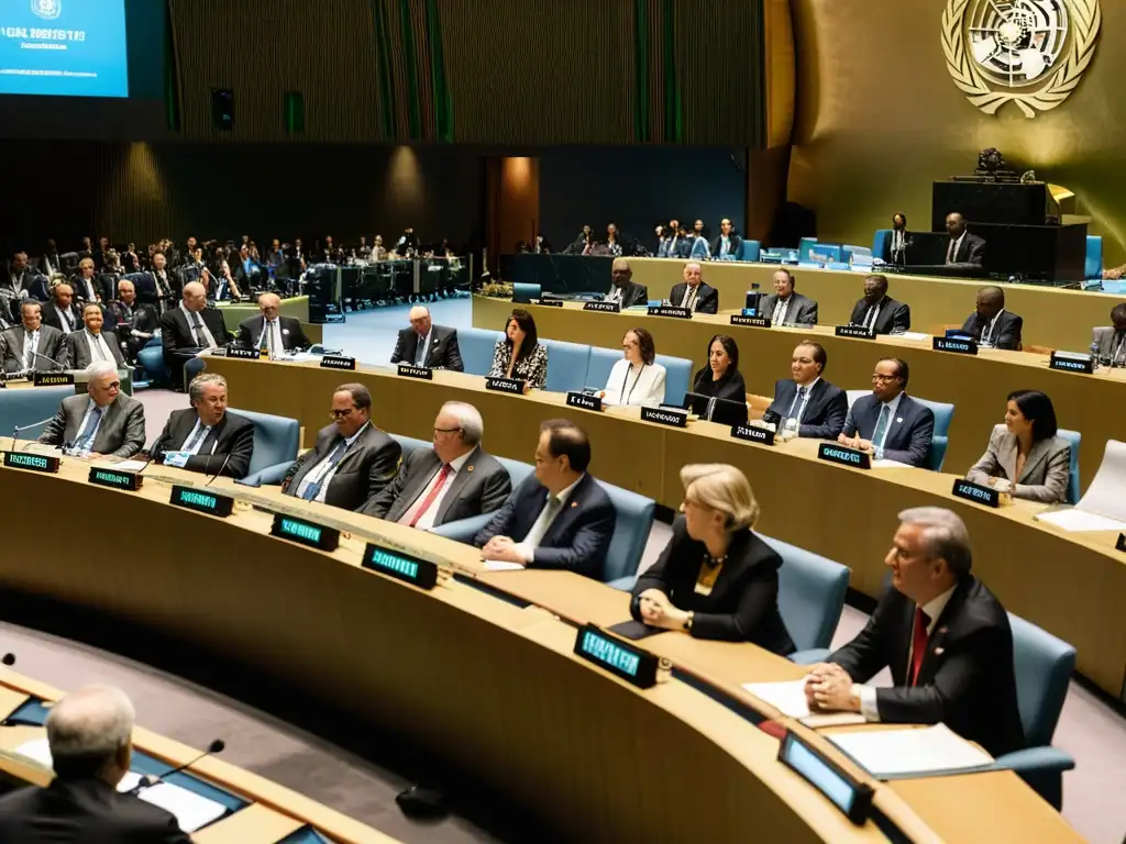 Intensa discusión diplomática en la Asamblea de la ONU, apoyo diplomacia comunidad internacional democrática