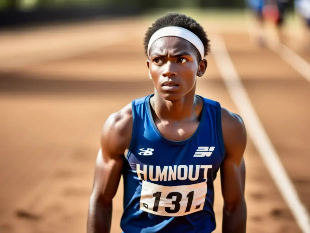 Joven atleta de origen humilde, desafiando prejuicios con determinación en una carrera