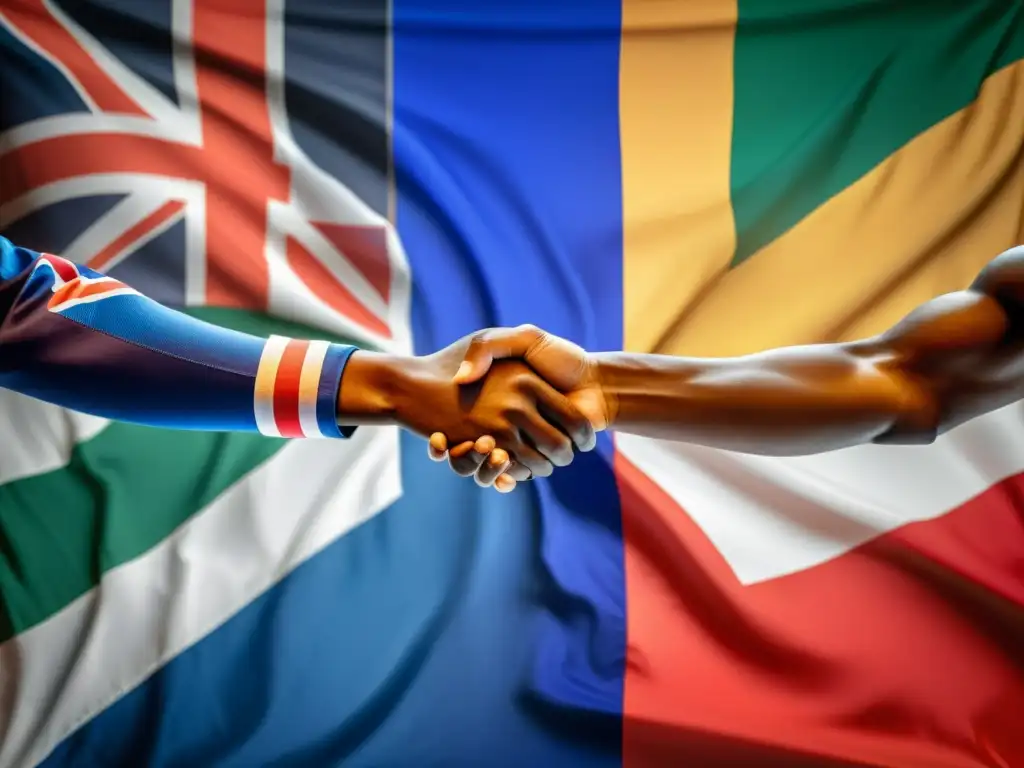 Jóvenes atletas de diferentes países unidos, promoviendo el impacto de la globalización en el deporte y los derechos humanos