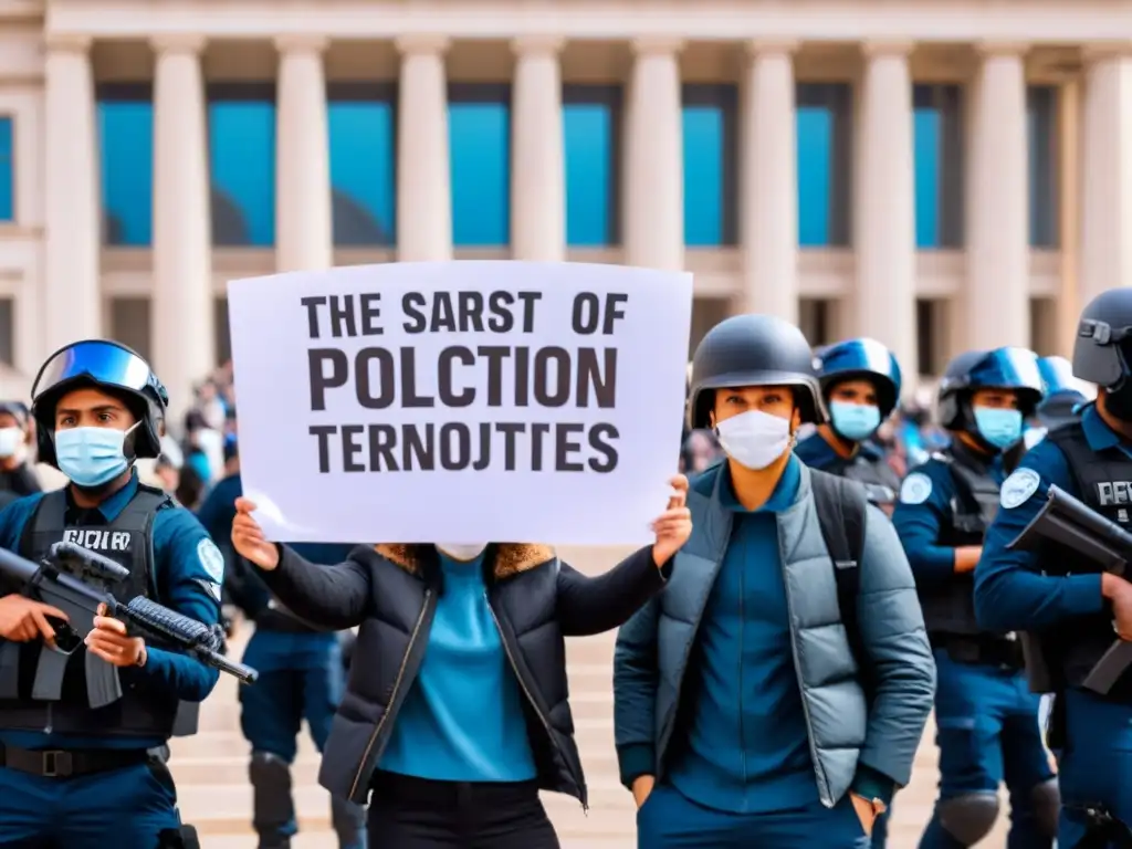 Jóvenes protestan contra un gobierno autoritario, desafiando a la policía