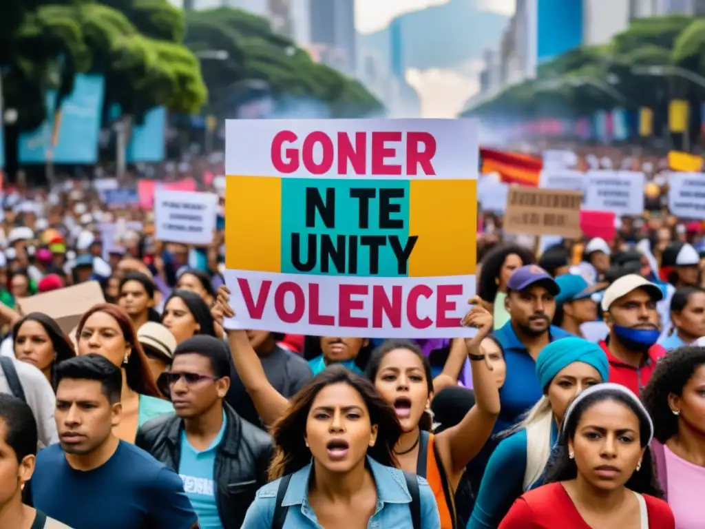 Manifestación en América Latina contra violencia de género, unida y vibrante