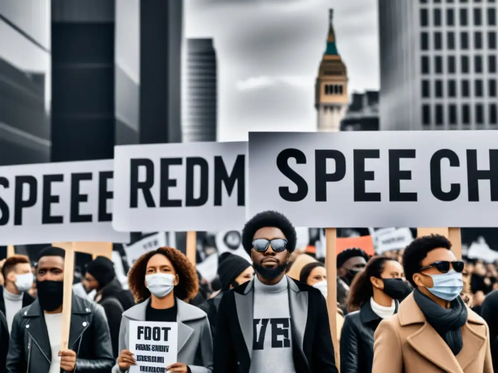 Manifestación de protesta por la libertad de expresión y derechos humanos en la ciudad