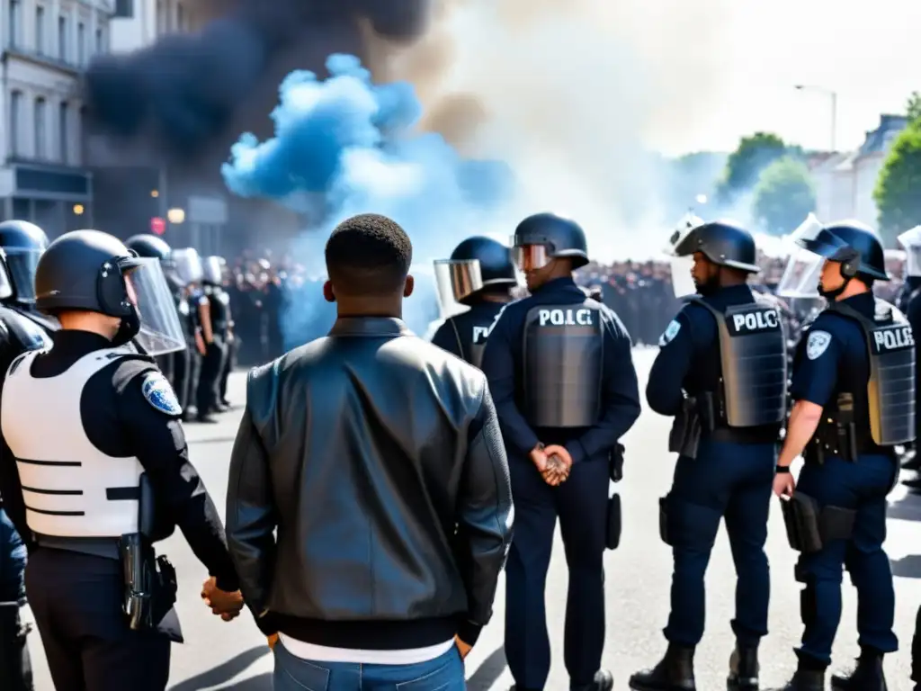 Diversos manifestantes enfrentan autoridades en protesta, destacando el impacto del Convenio Europeo de Derechos Humanos