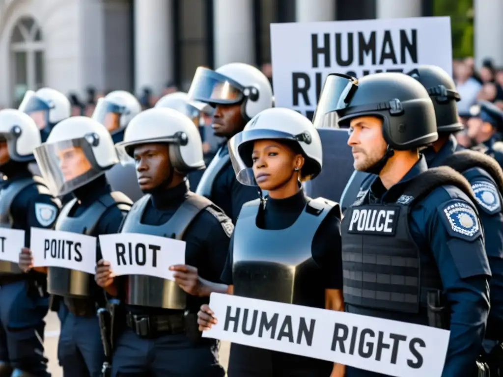 Manifestantes valientes enfrentan la represión policial en una protesta por derechos humanos